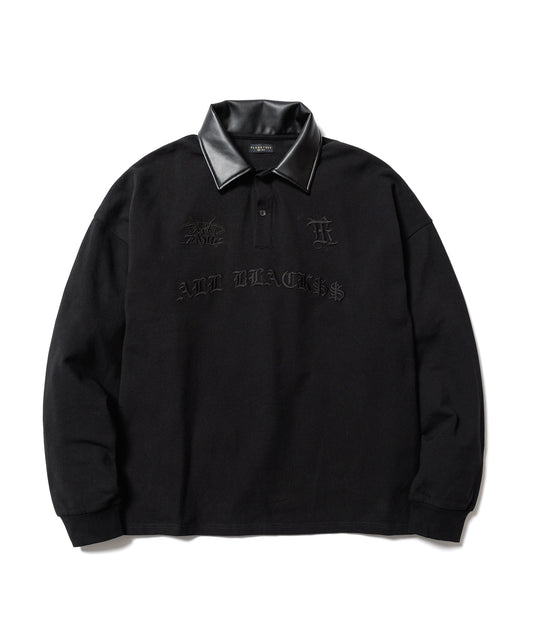 "ALL BLACK$$" RUGGER SHIRT