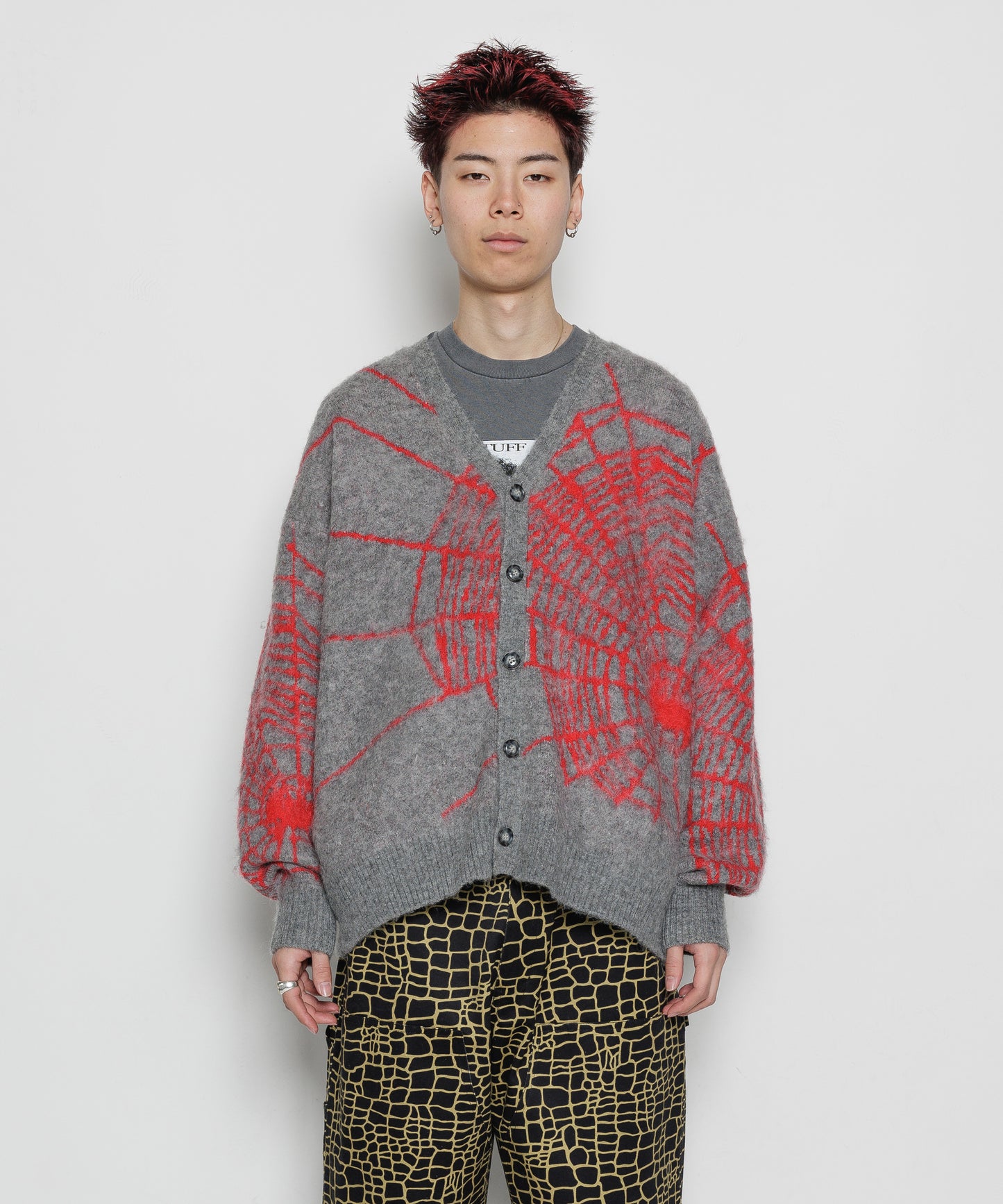 SPIDER WEB MOHAIR CARDIGAN