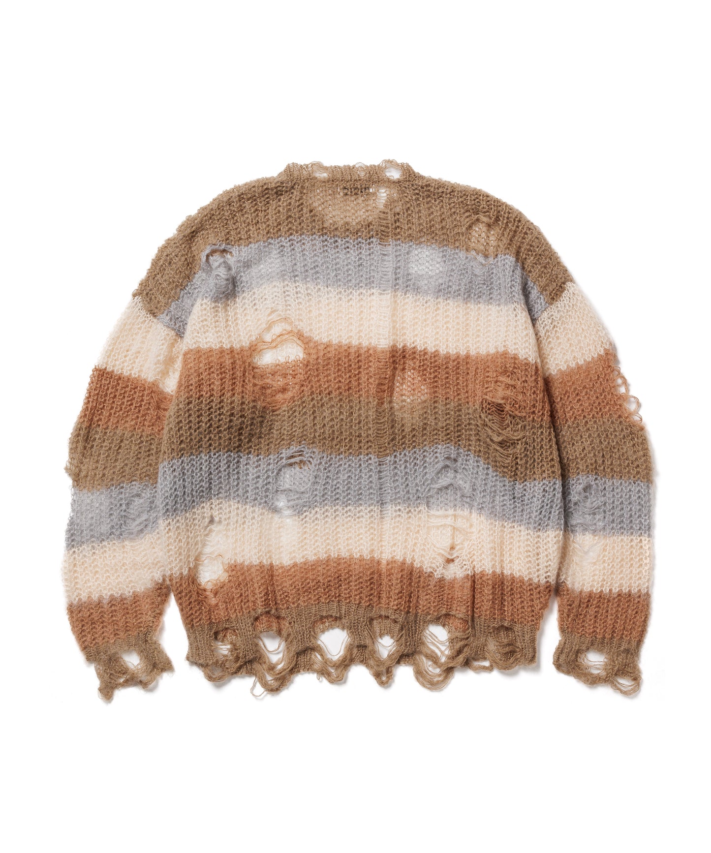 BORDER MOHAIR BORO SWEATER