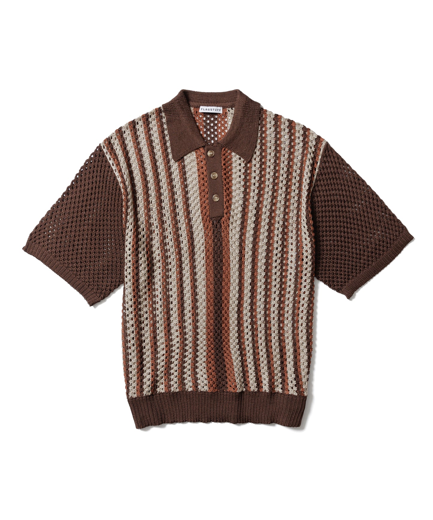 STRIPE SUMMER KNIT POLO SHIRTS