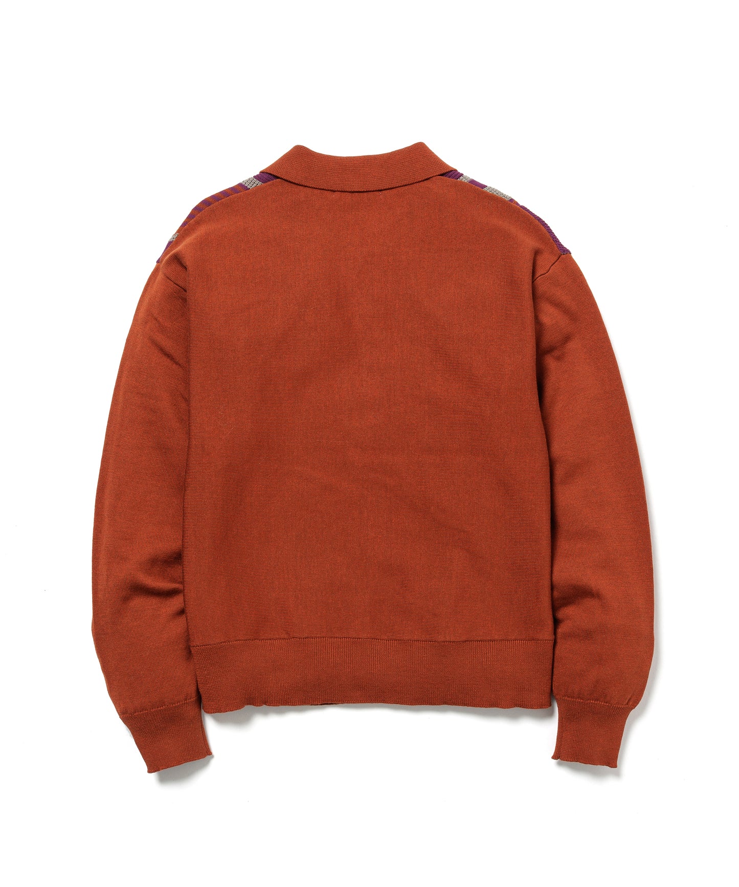 L/S STRIPE KNIT POLO SHIRT