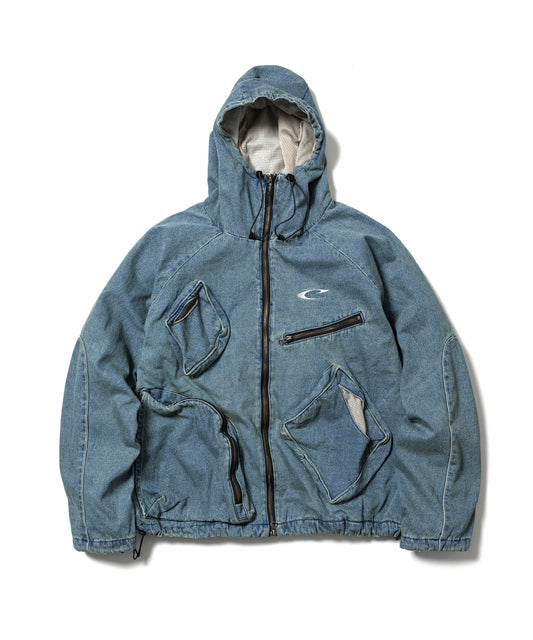 CPG RHOMBUS POCKET FADE DENIM JACKET