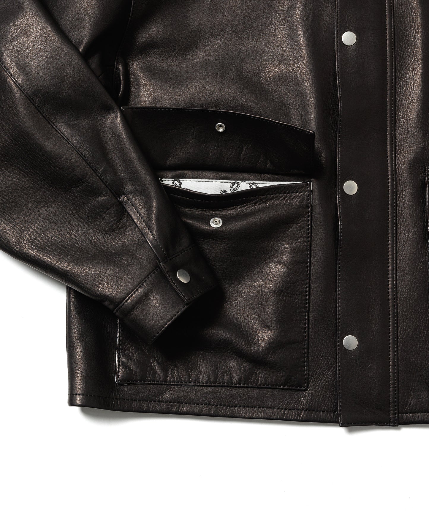 LEATHER SHORT C-A JACKET(xblackmeans)