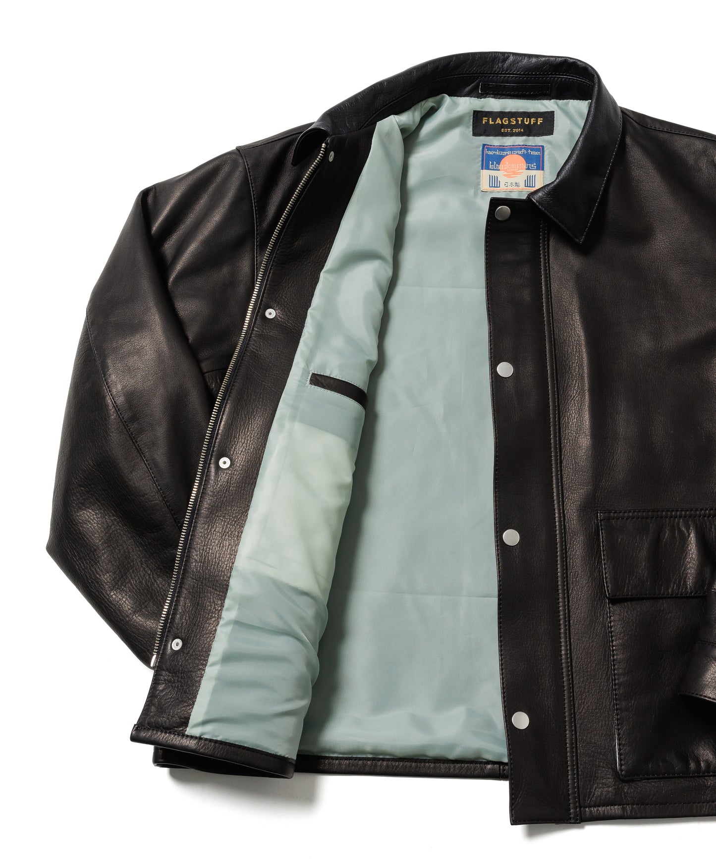 LEATHER SHORT C-A JACKET(xblackmeans)