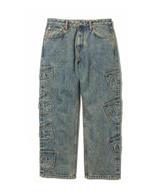 MANY POCKET DENIM PANTS(xEVISU)