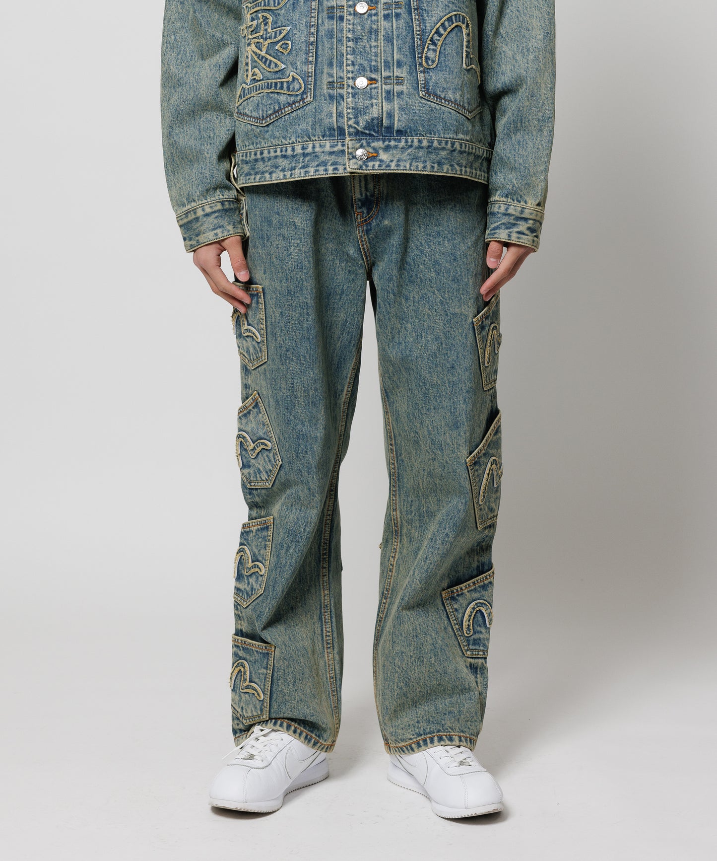 MANY POCKET DENIM PANTS(xEVISU)