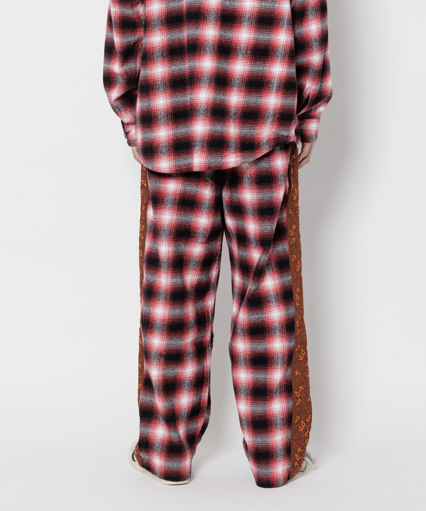 EMBROIDERY ORIGINAL CHECK PANTS