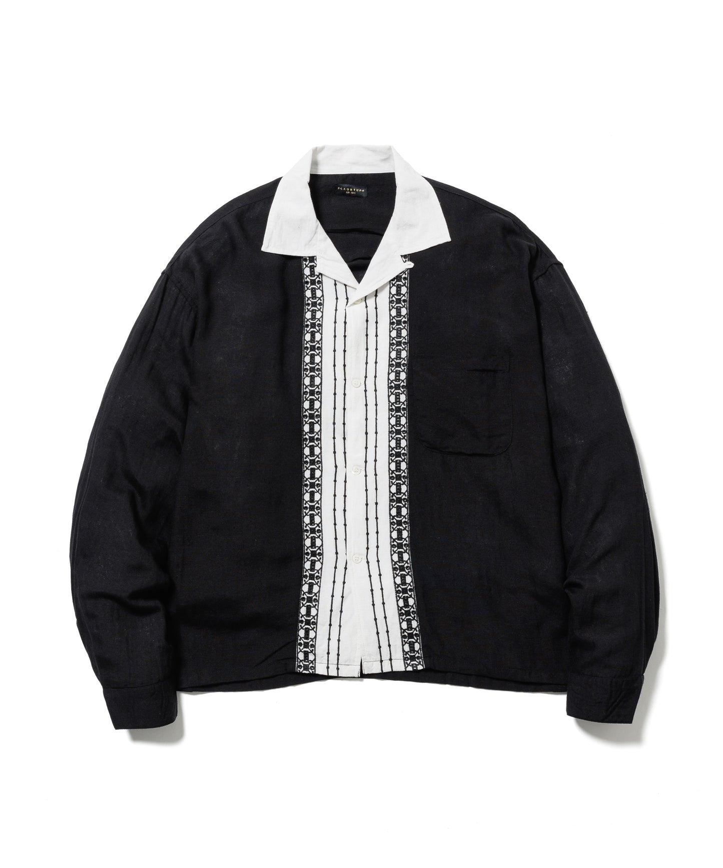 EMBROIDERY STRIPE L/S SHIRT