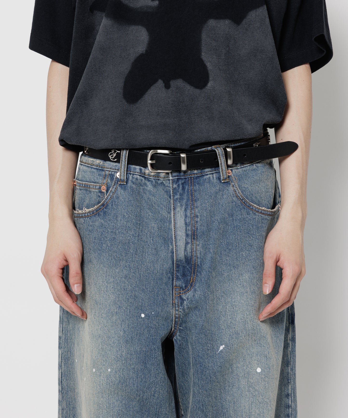 "F" LEATHER BELT
