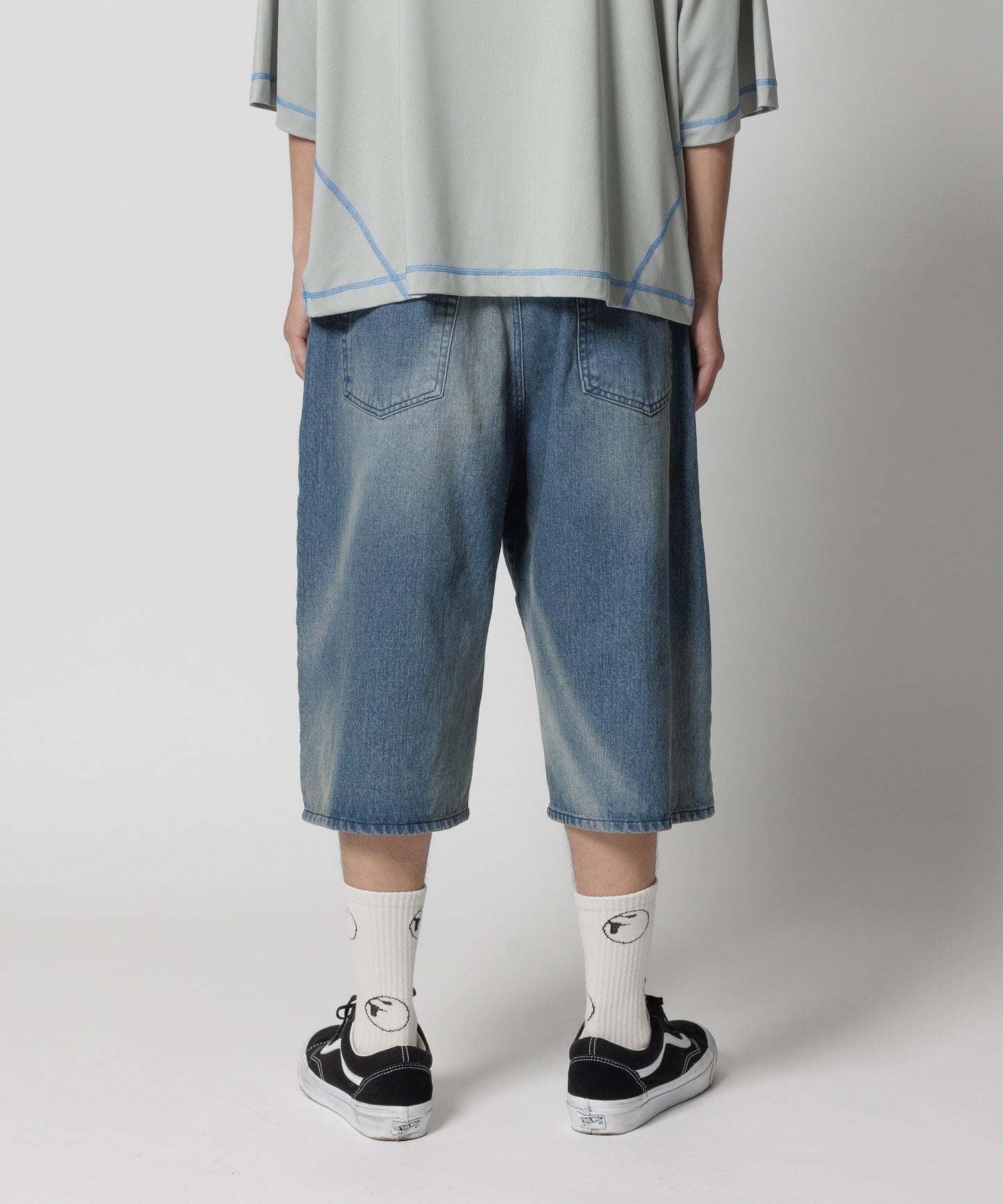 SUN FADE 5POCKET DENIM SHORTS