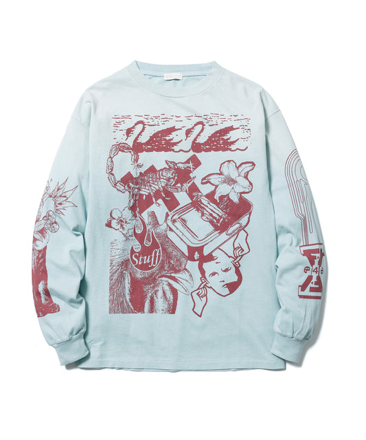"COLLAGE" LS TEE