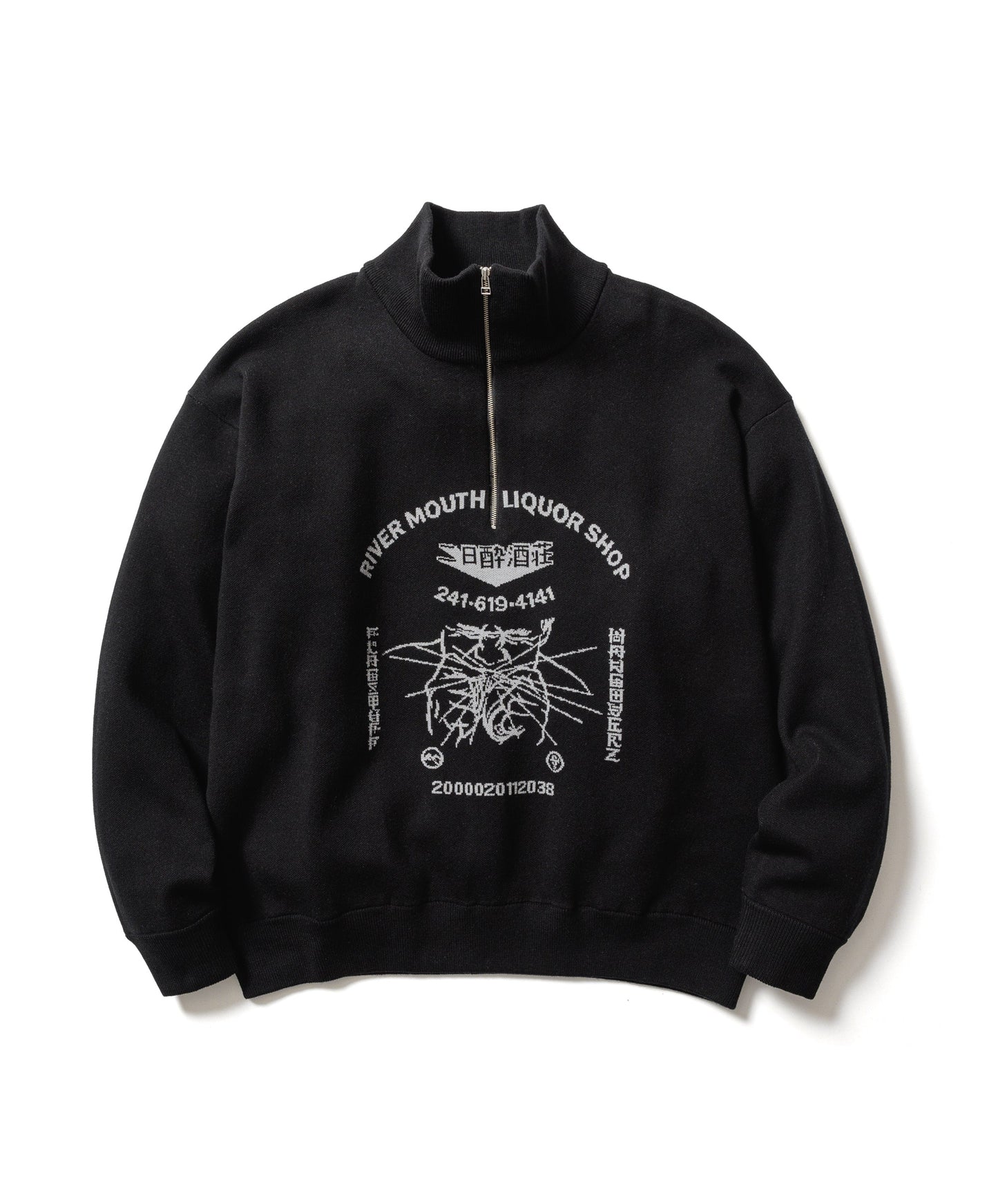 F-LAGSTUF-F × hangoverz HALF-ZIP KNIT