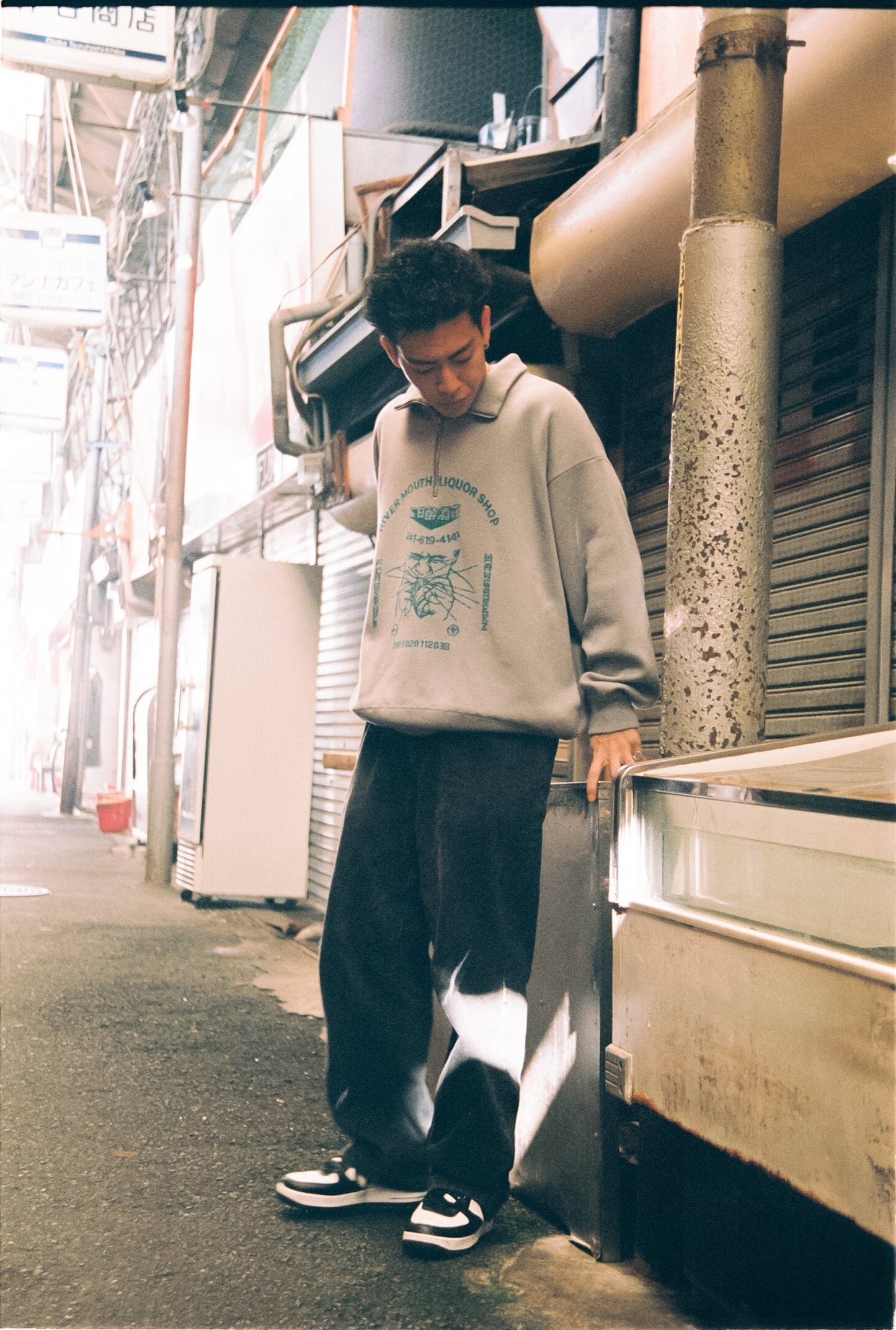 F-LAGSTUF-F × hangoverz HALF-ZIP KNIT