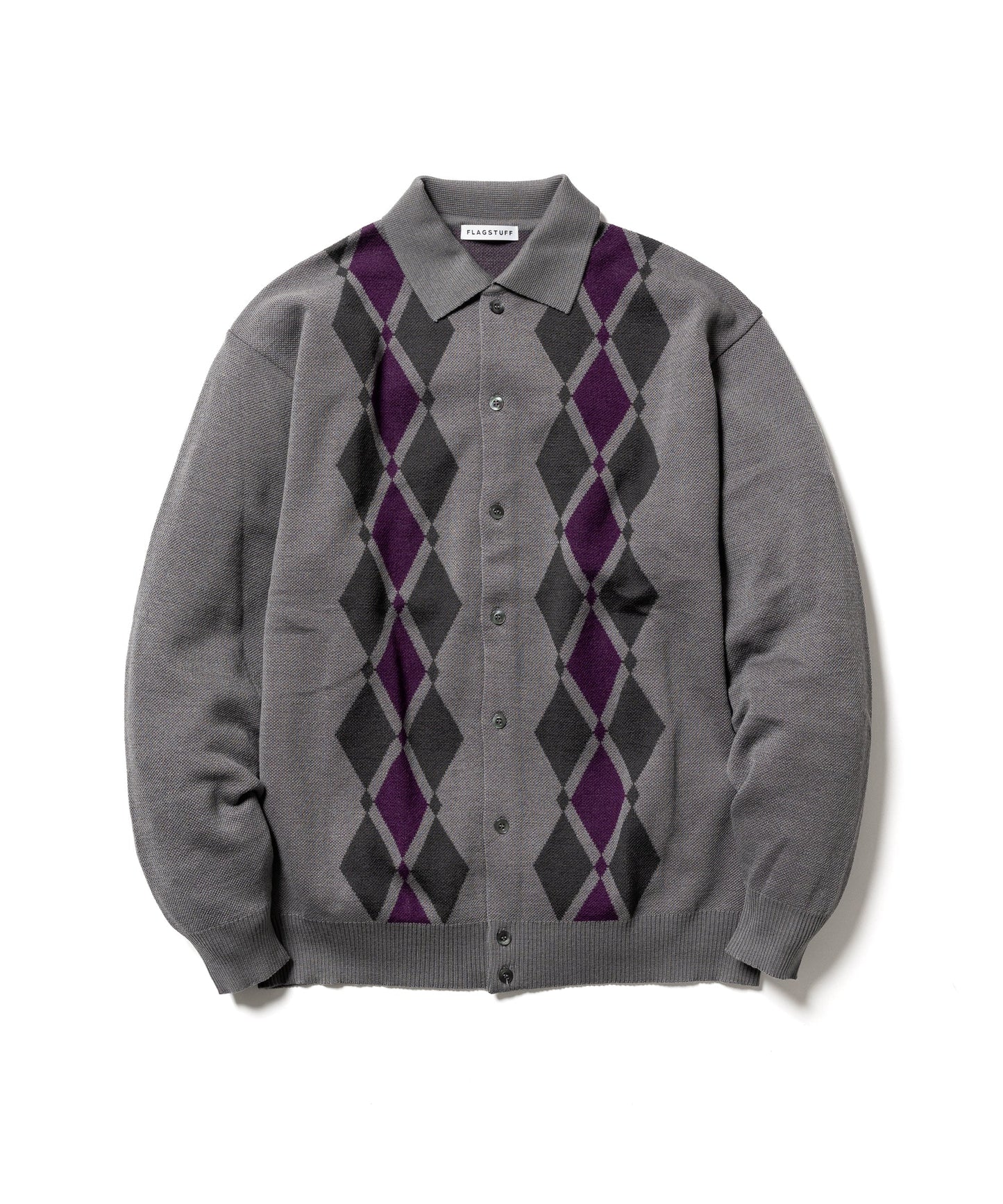 ARGYLE ITALIAN KNIT CARDIGAN