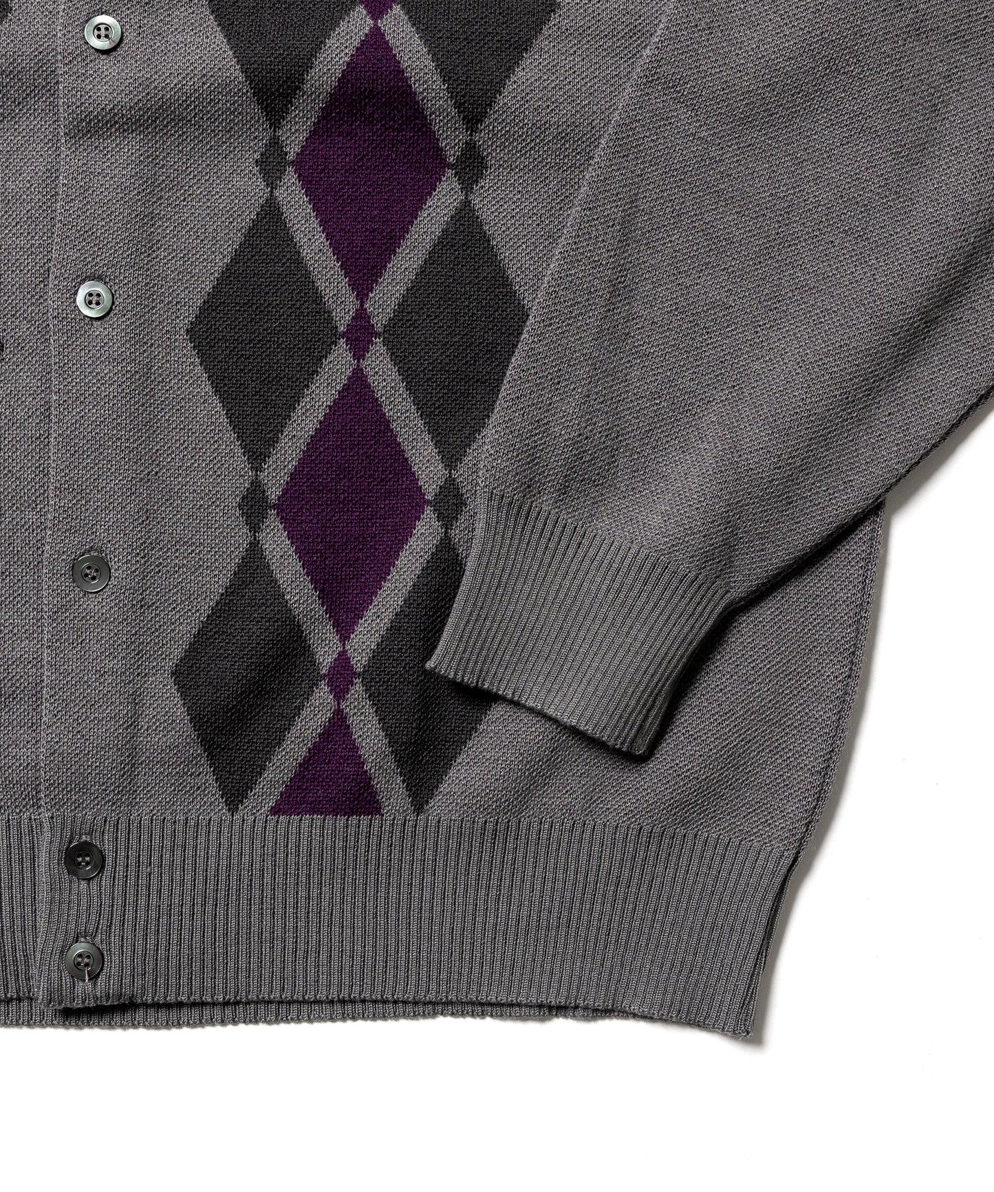 ARGYLE ITALIAN KNIT CARDIGAN