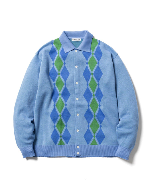 ARGYLE ITALIAN KNIT CARDIGAN