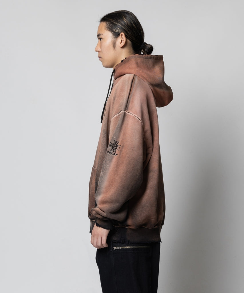 "SOMEWHERE" MULTI EMBROIDERY BORO HOODIE