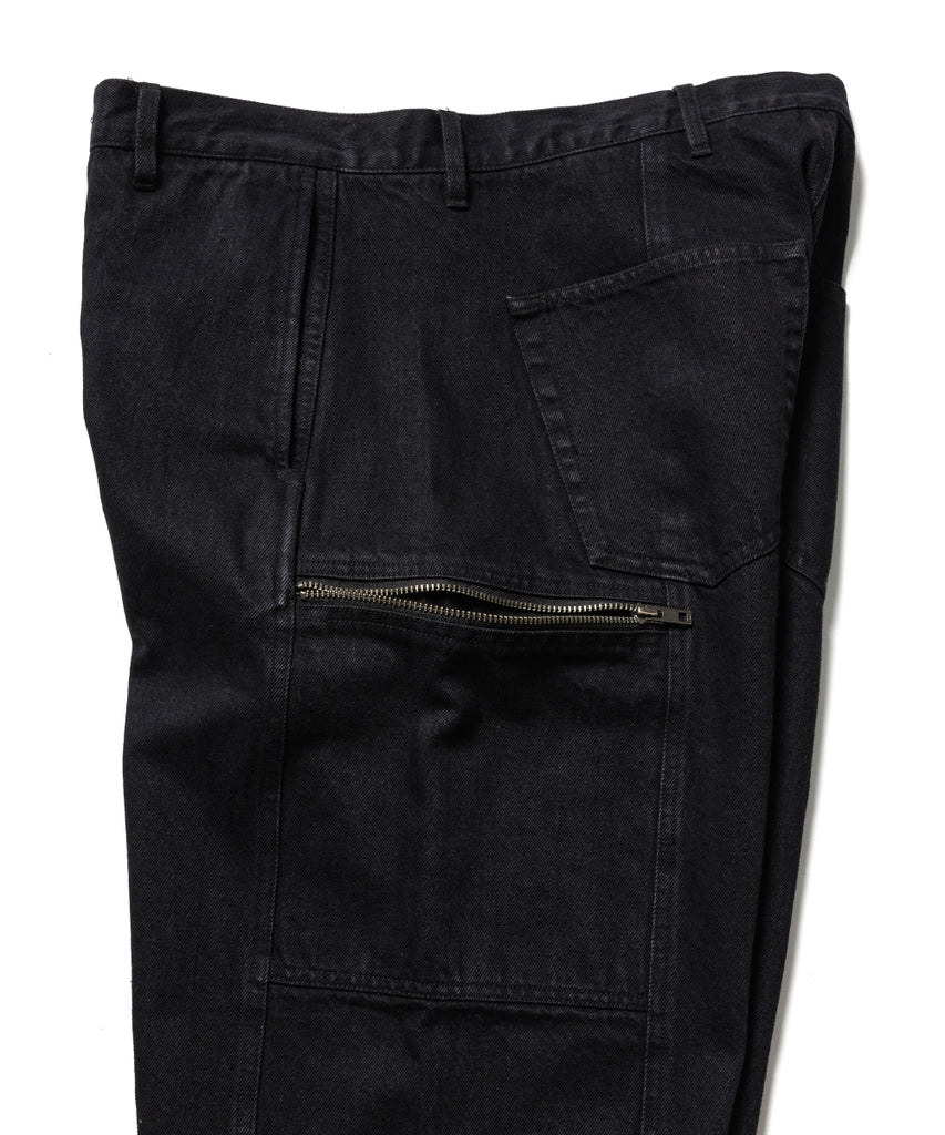 SIDE ZIP DENIM TROUSERS