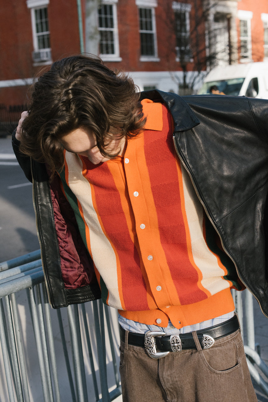 STRIPE KNIT CARDIGAN