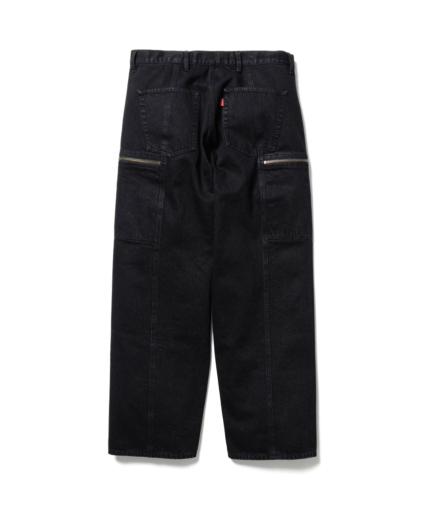 SIDE ZIP DENIM TROUSERS