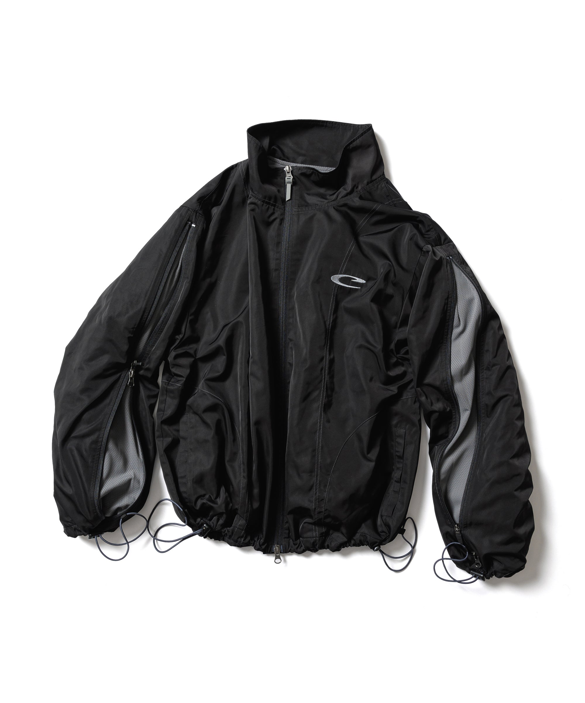 CPG ジップアップジャケット Ｌ サイズ ブラック/ホワイト NVRFRGT - 【25SS】クロップド ジップアップ ジャケット