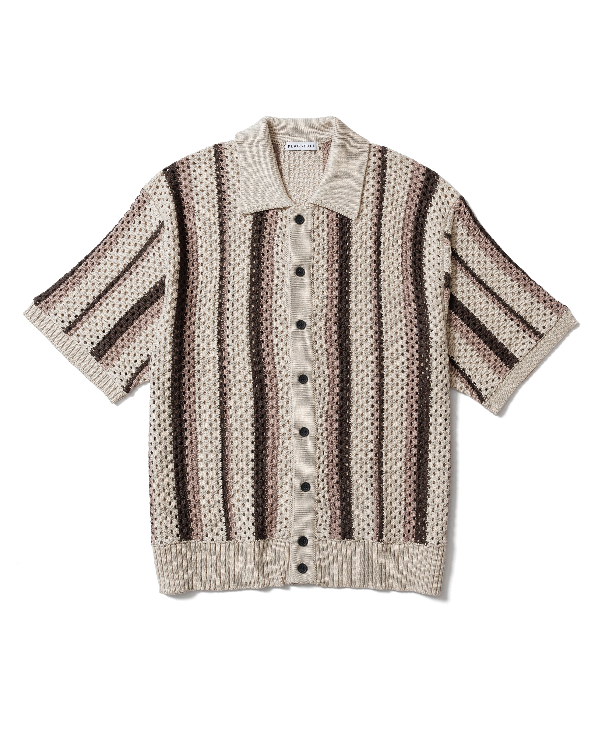 STRIPE KNIT S/S SUMMER CARDIGAN