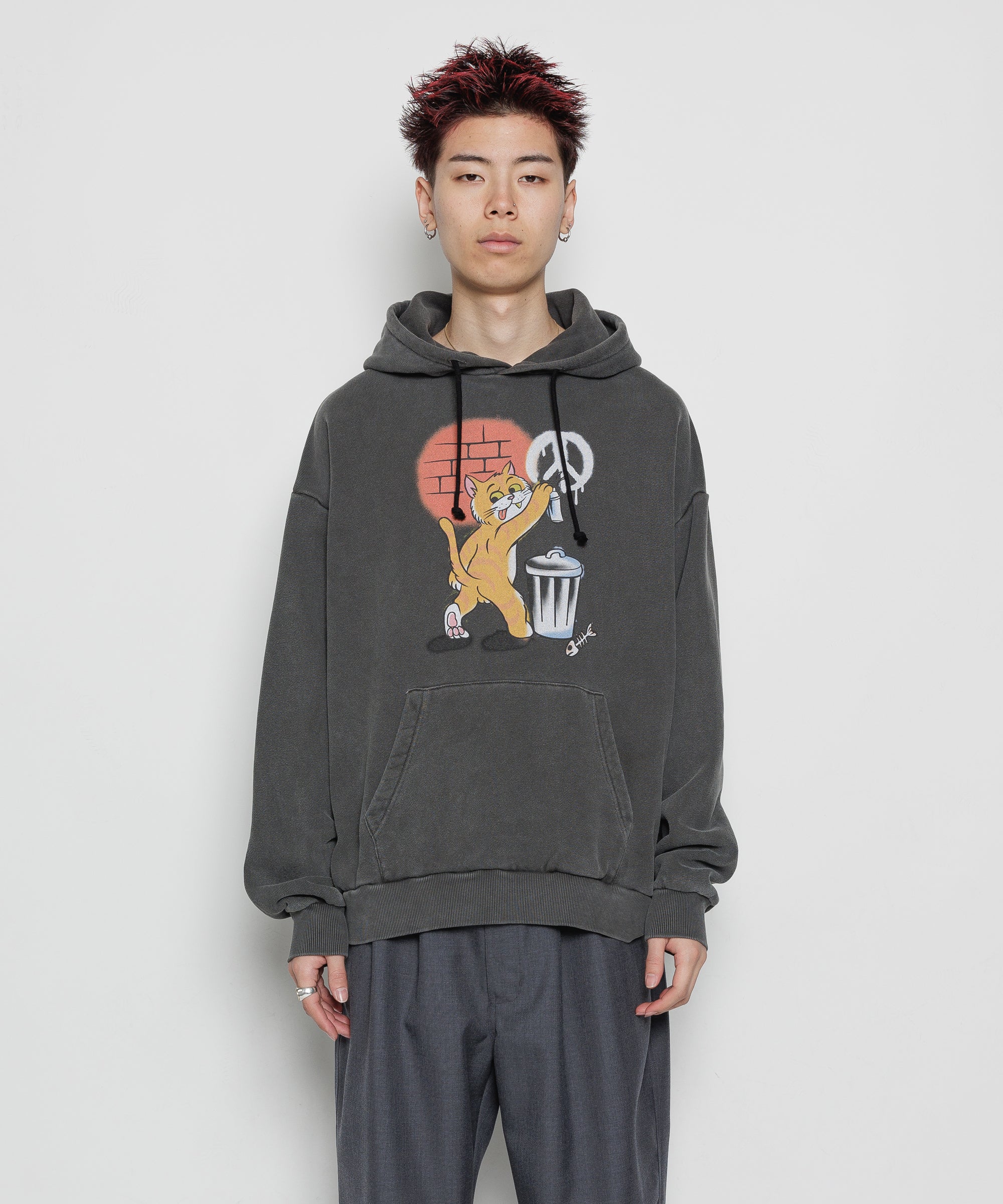 【NAVY】F-LAGSTUF-F / DAMAGE HOODIE