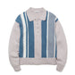 L/S STRIPE KNIT POLO SHIRTS