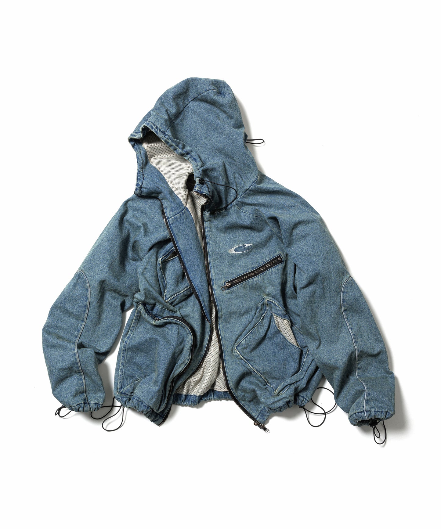 CPG RHOMBUS POCKET FADE DENIM JACKET
