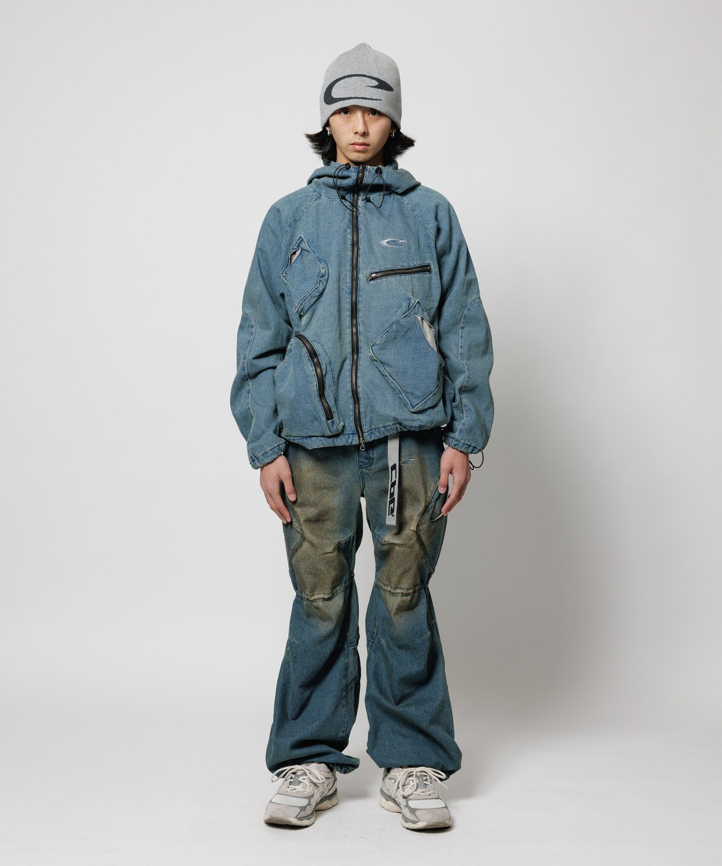 CPG RHOMBUS POCKET FADE DENIM JACKET