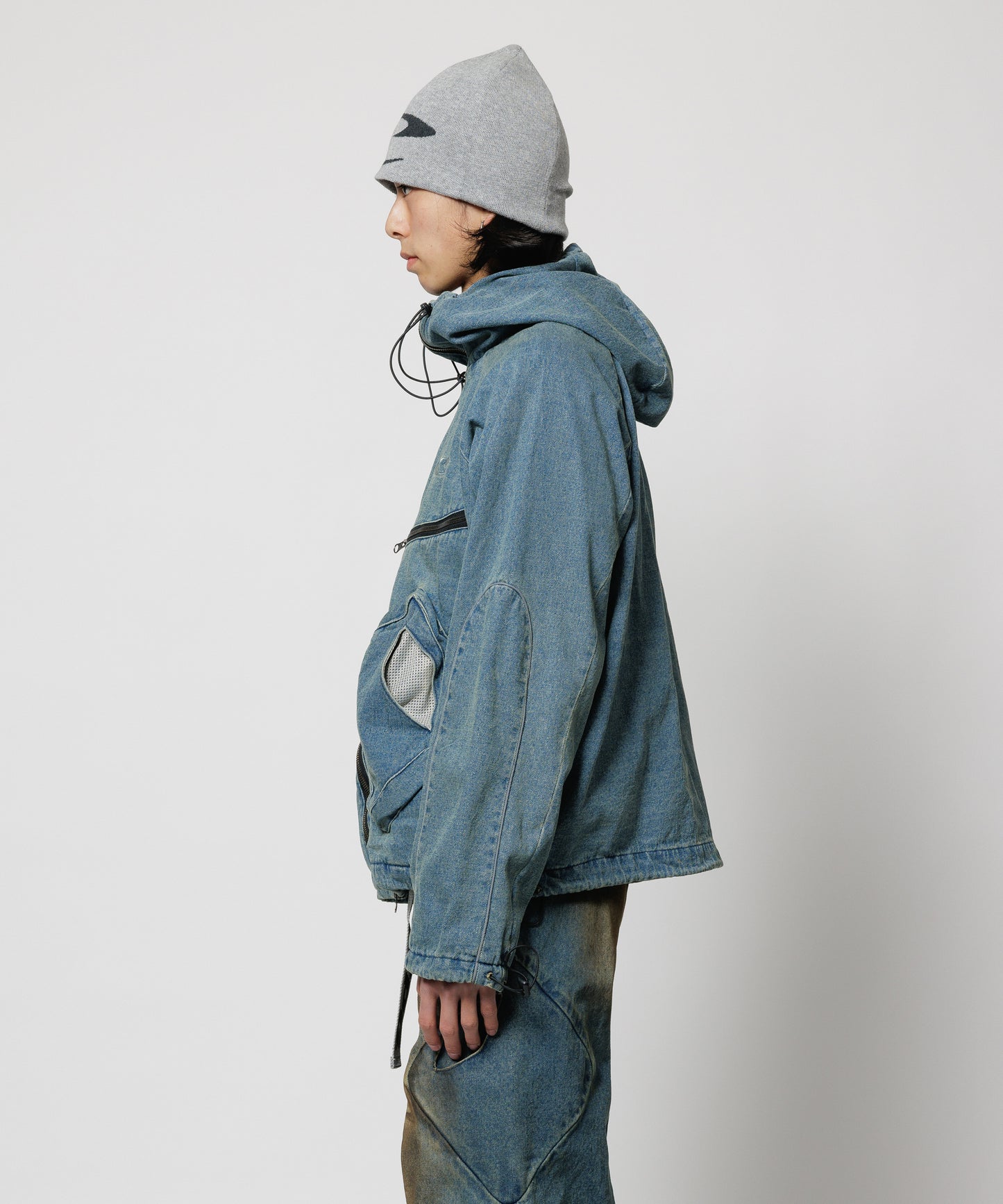 CPG RHOMBUS POCKET FADE DENIM JACKET