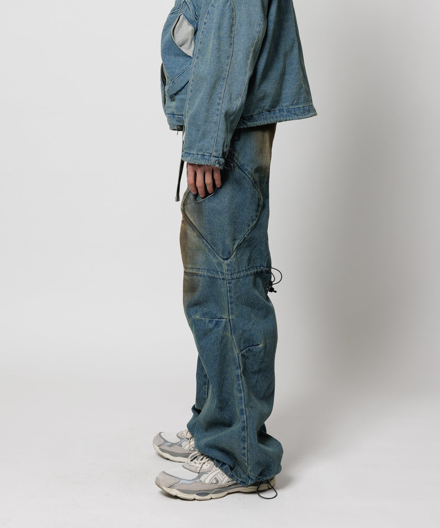 CPG RHOMBUS FADE DENIM PANTS