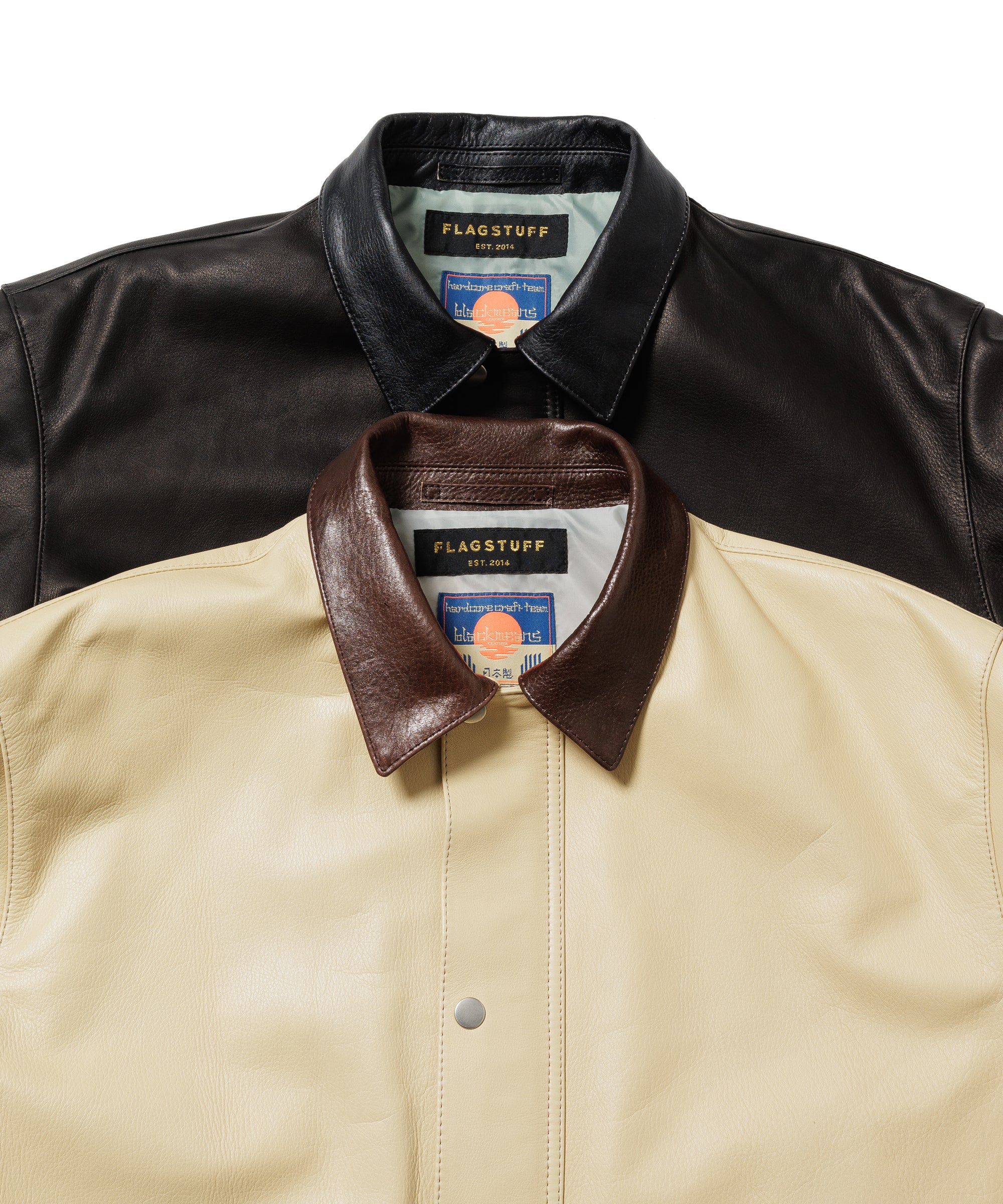 LEATHER SHORT C-A JACKET(xblackmeans) – F-LAGSTUF-F