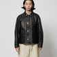 LEATHER SHORT C-A JACKET(xblackmeans)