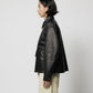 LEATHER SHORT C-A JACKET(xblackmeans)