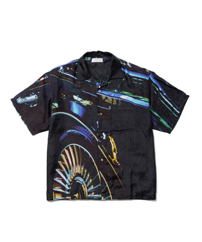 "NIGHT SHIFT" SILK S/S SHIRT(ｘKOKI SATO)