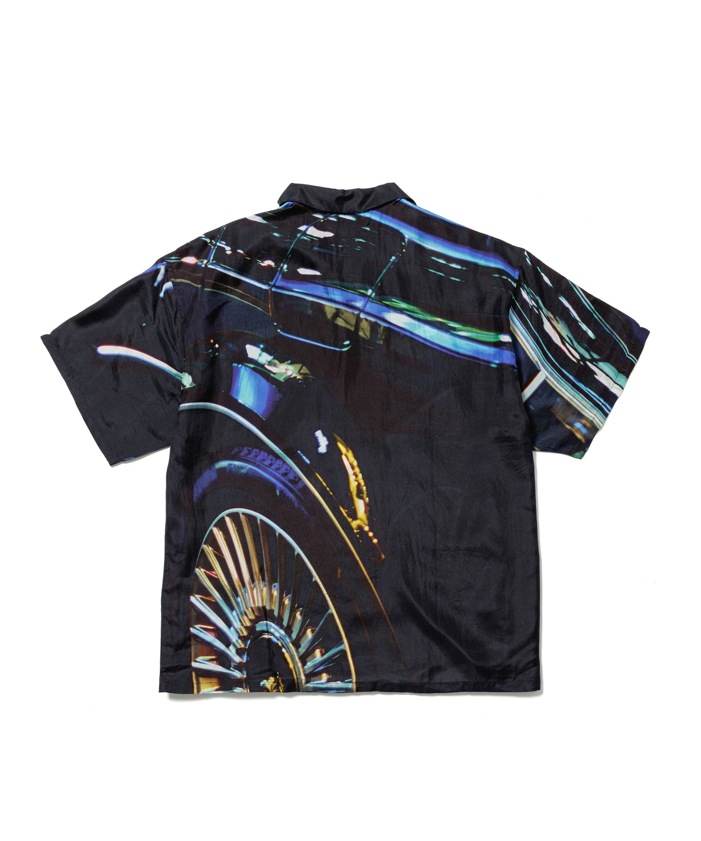 "NIGHT SHIFT" SILK S/S SHIRT(ｘKOKI SATO)
