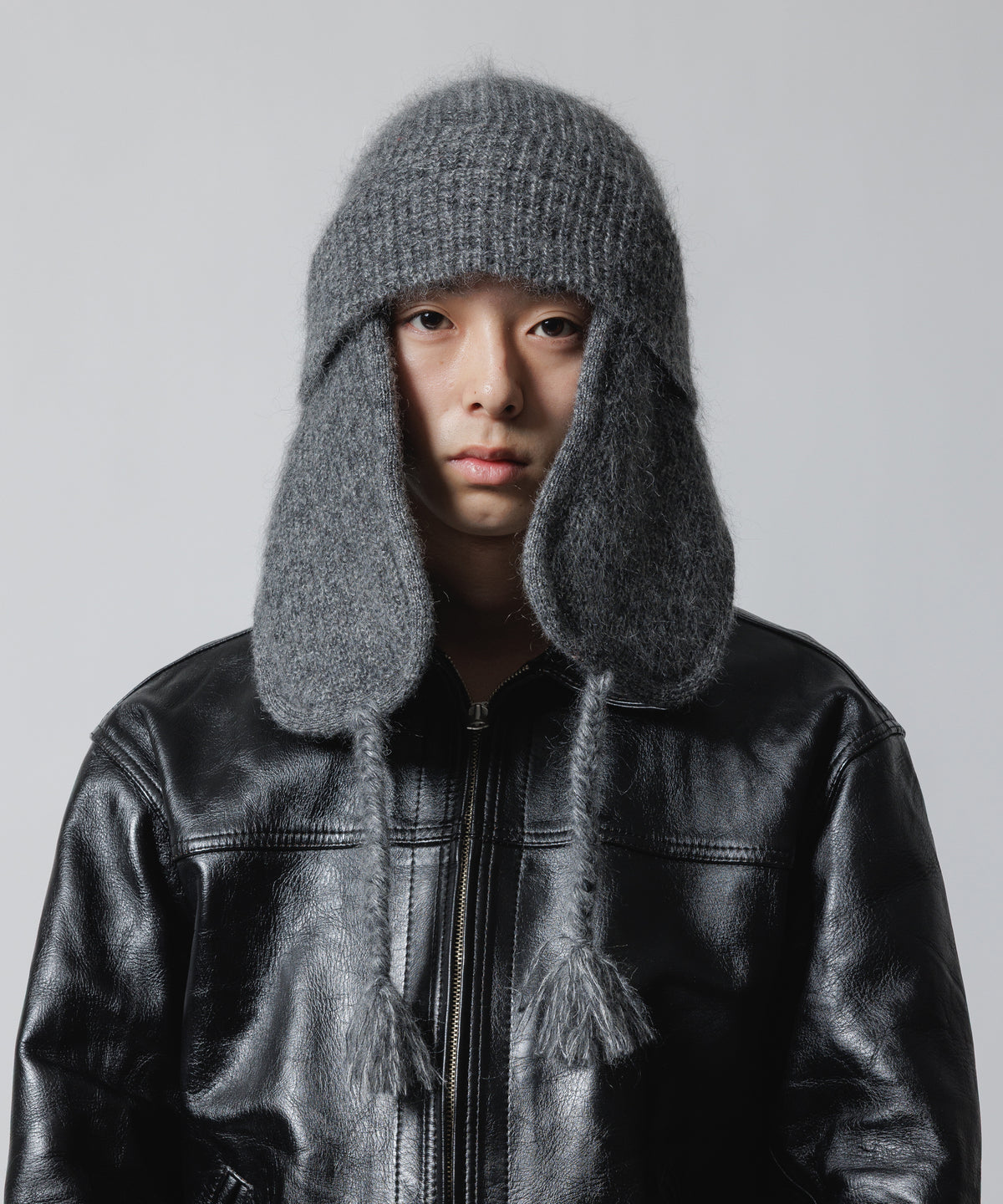 EARFLAP KNIT BELL CAP (MOHAIR)