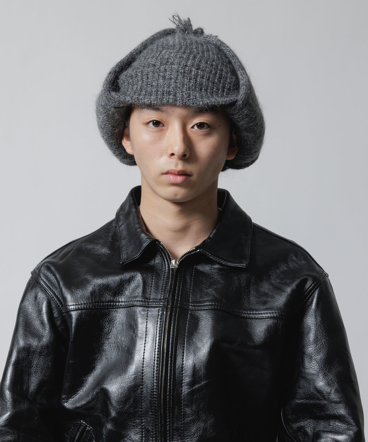 EARFLAP KNIT BELL CAP (MOHAIR)