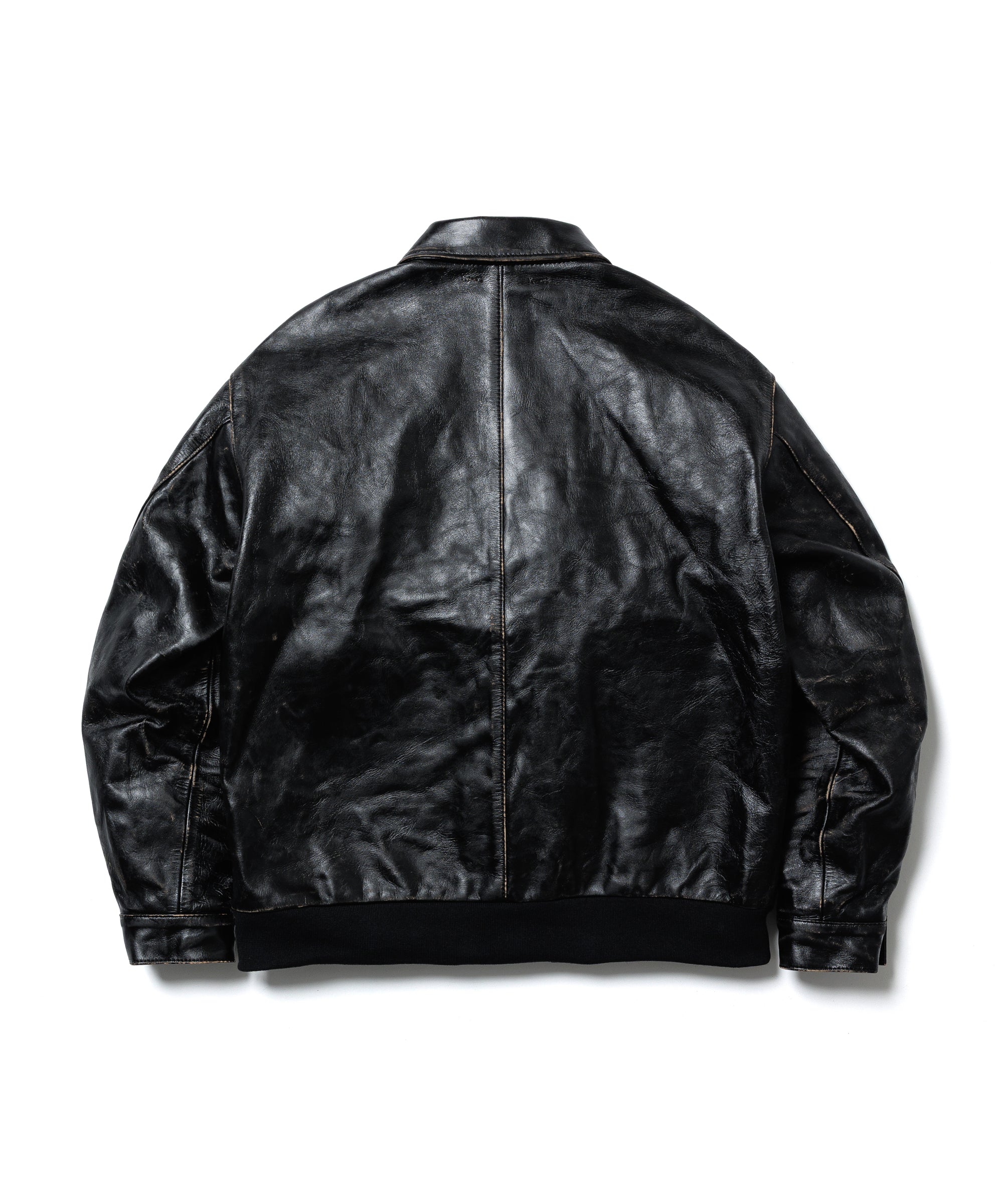 TYPE A-2 DISTRESSED LEATHER JACKET(xblackmeans) – F-LAGSTUF-F