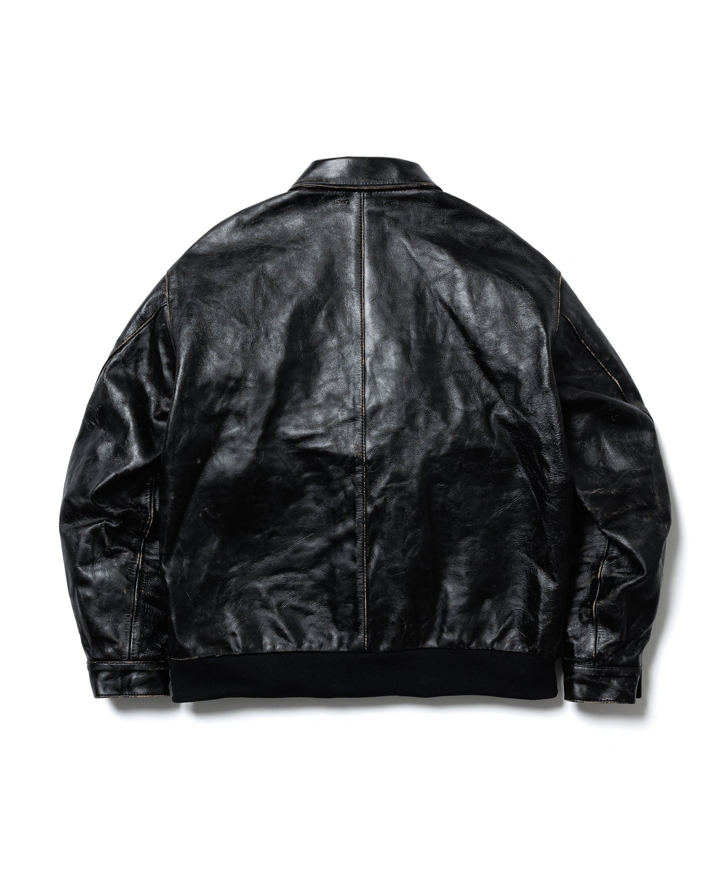 TYPE A-2 DISTRESSED LEATHER JACKET(xblackmeans)