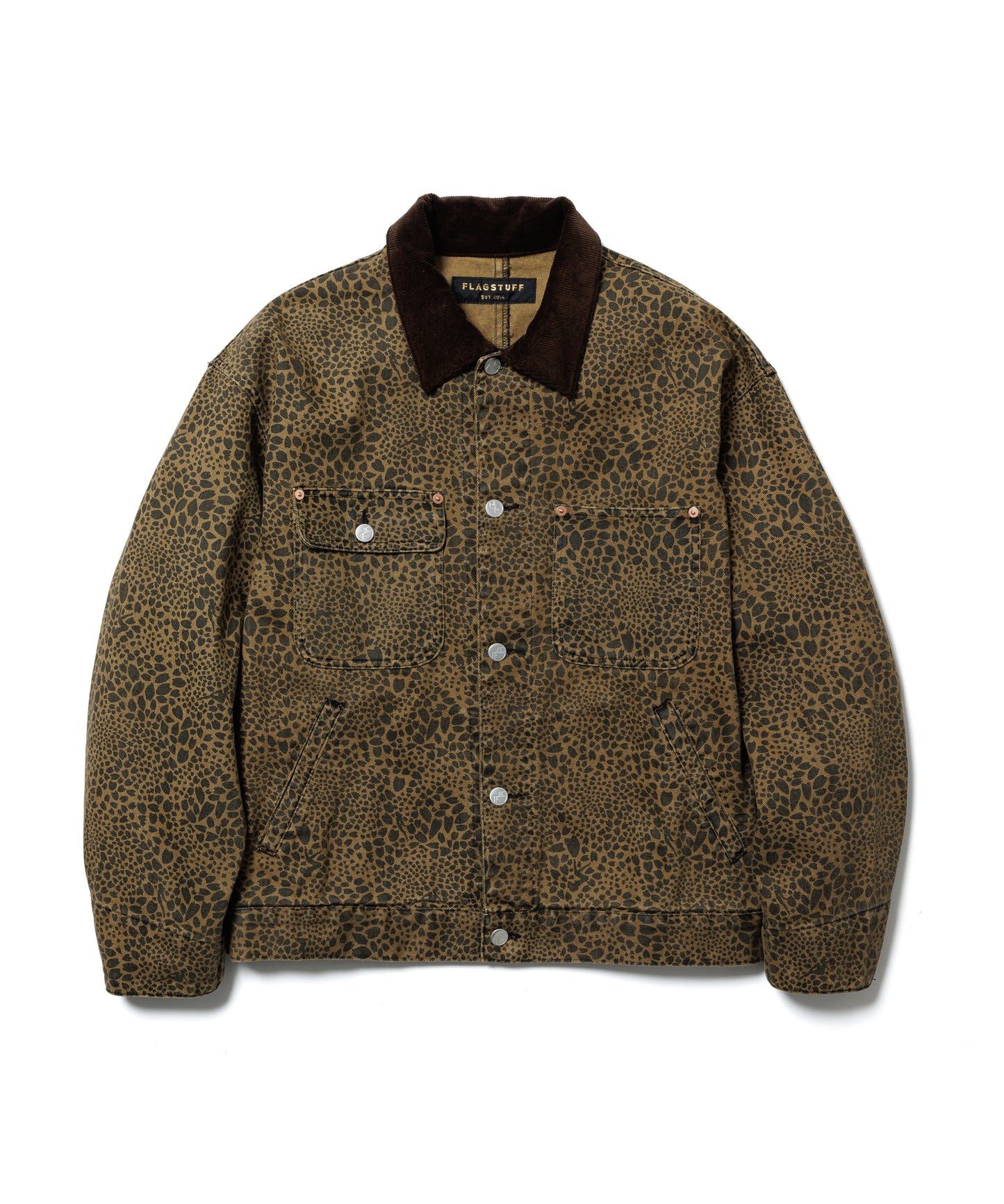 "CB REOPARD" DENIM TRUCKER JACKET