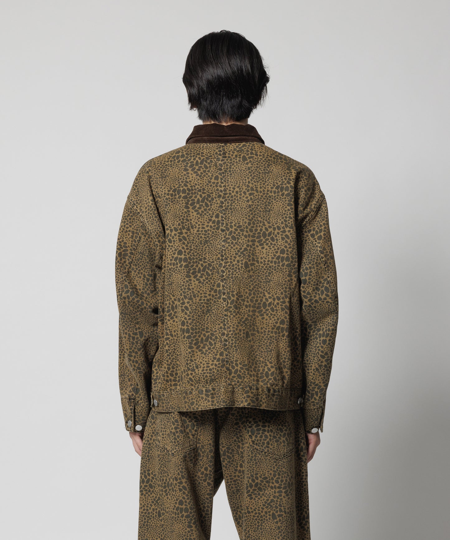 "CB REOPARD" DENIM TRUCKER JACKET