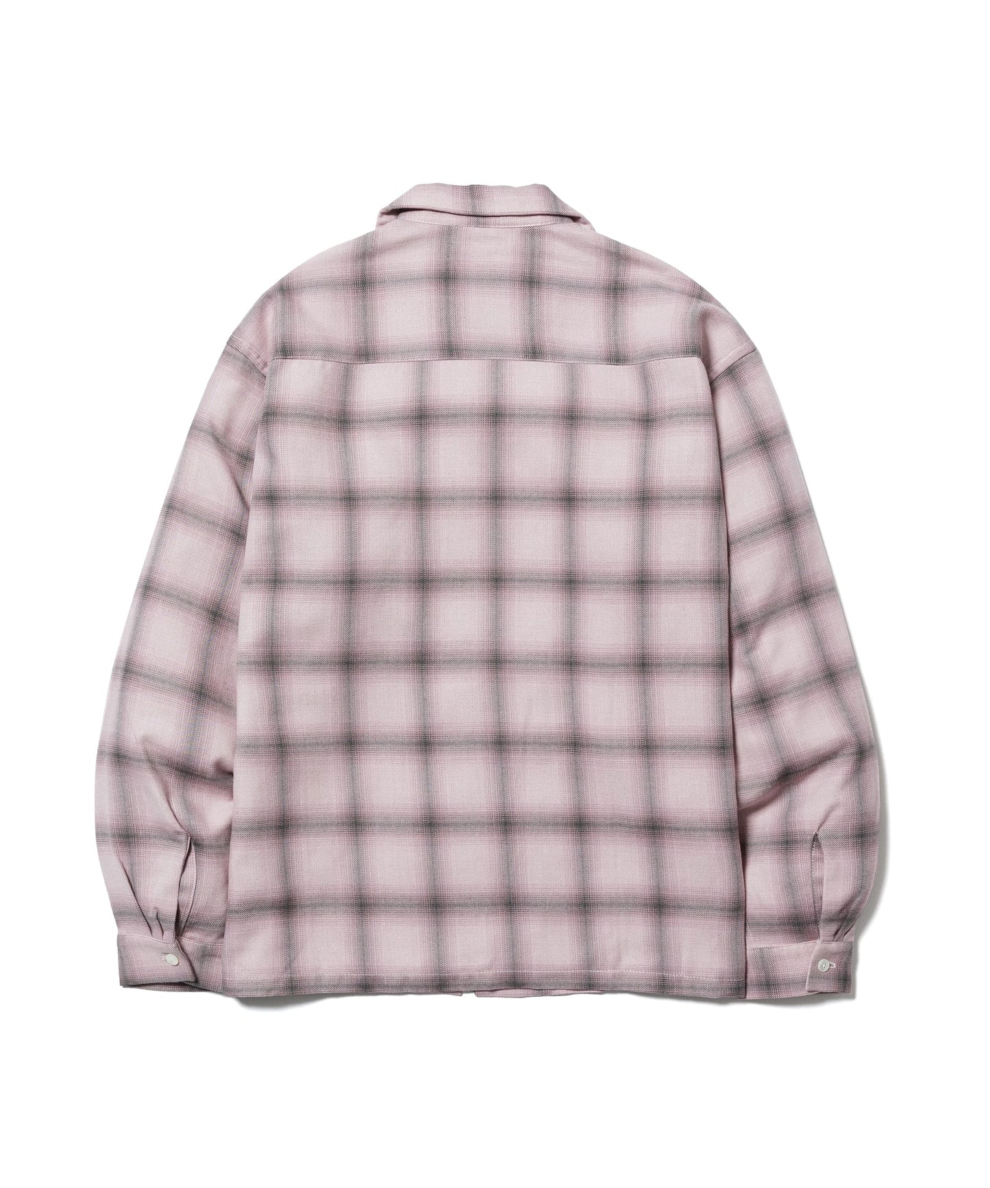 SHADOW PLAID L/S RAYON SHIRT