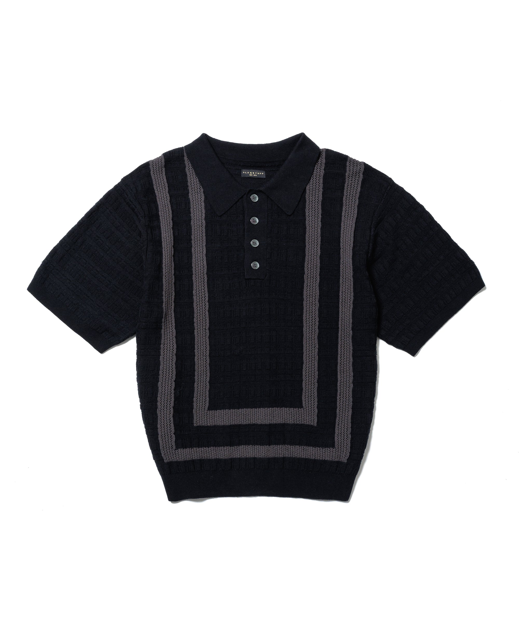 フラグスタフ FLAGSTUFF 【 S/S POLO SWEATER FS1957 】 インターシャ ポロ ニット セーター 半袖 シャツ 51253 S/S POLO SWEATER – F-LAGSTUF-F