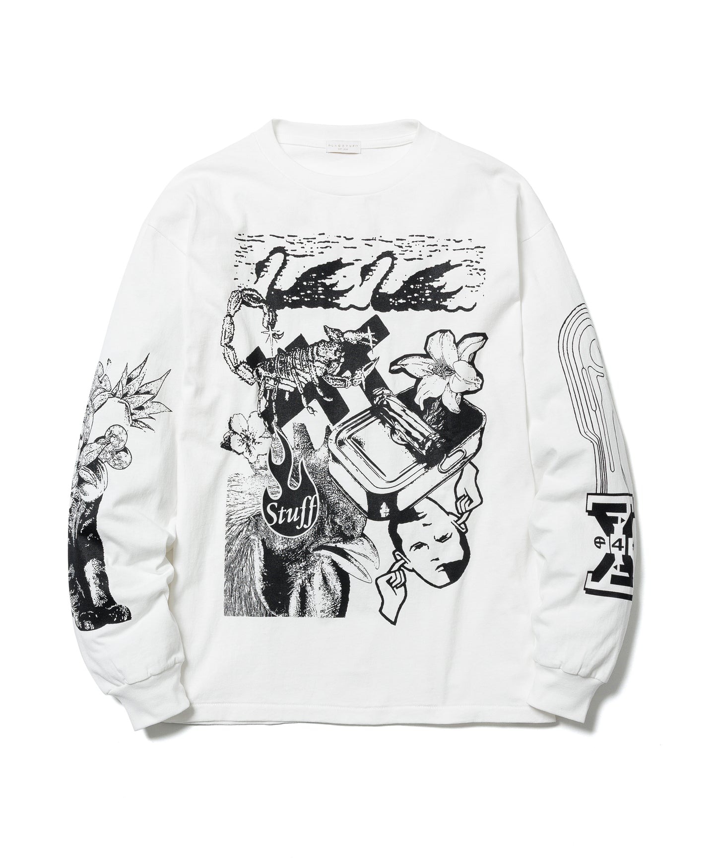 "COLLAGE" LS TEE