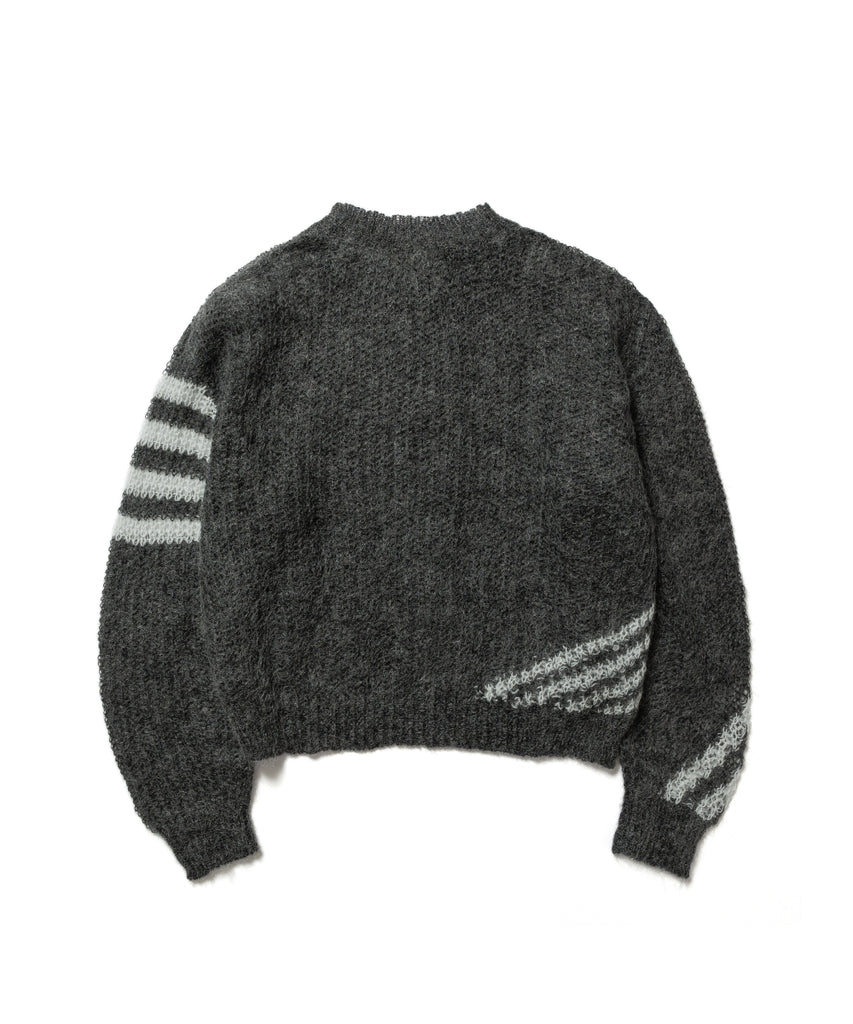 STRIPE MOHAIR KNIT SWEATER