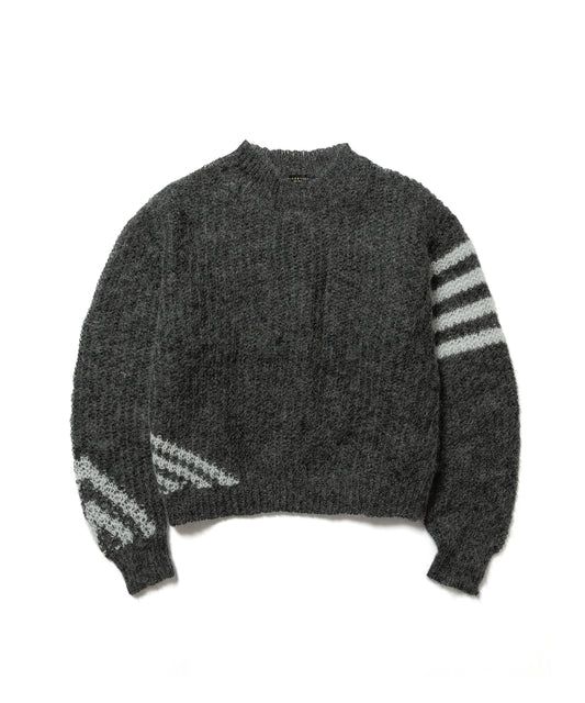 STRIPE MOHAIR KNIT SWEATER