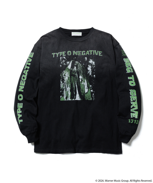 BEG TO SERVE L/S T-SHIRT(TYPE-O NEGATIVE)
