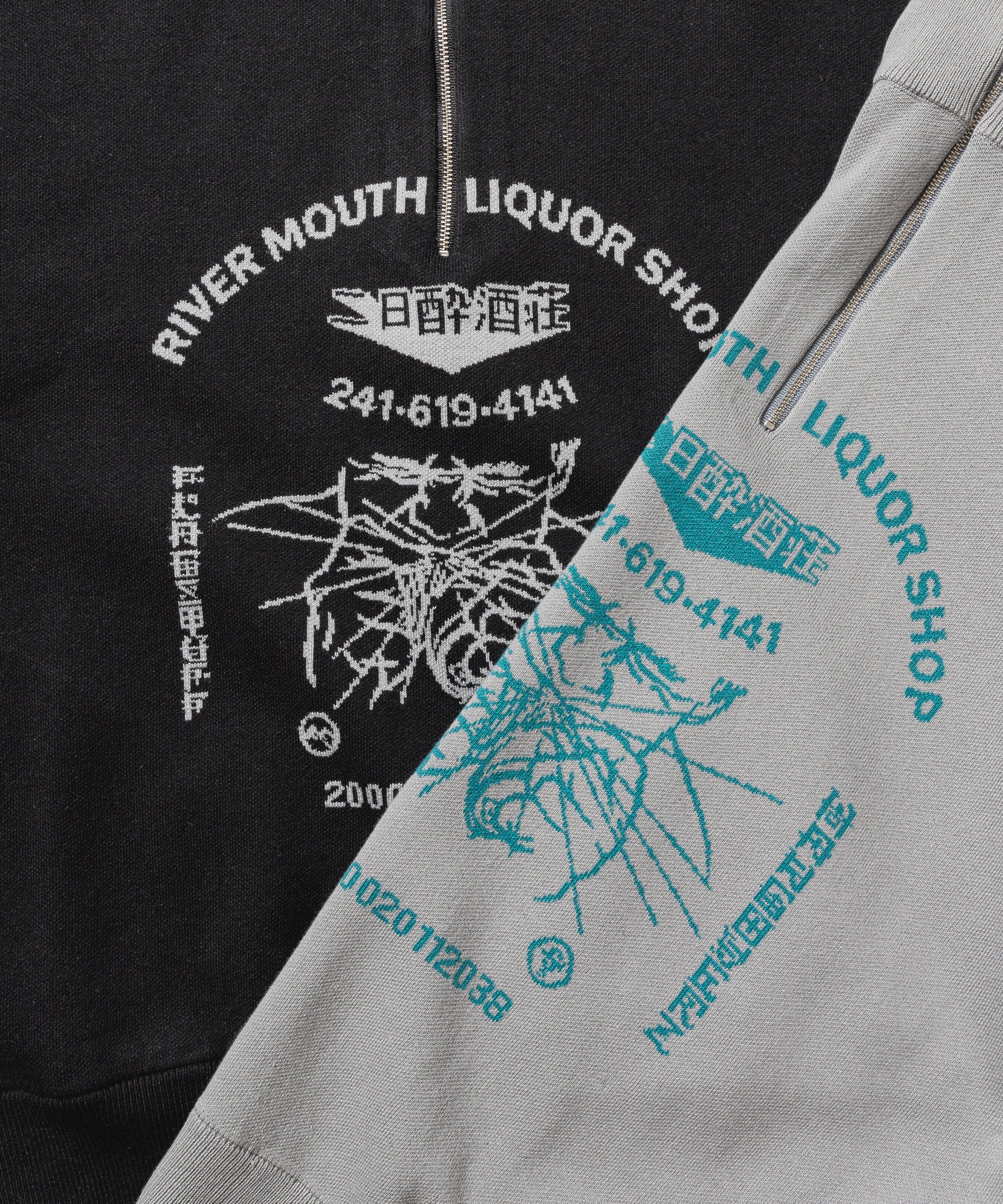 F-LAGSTUF-F × hangoverz HALF-ZIP KNIT